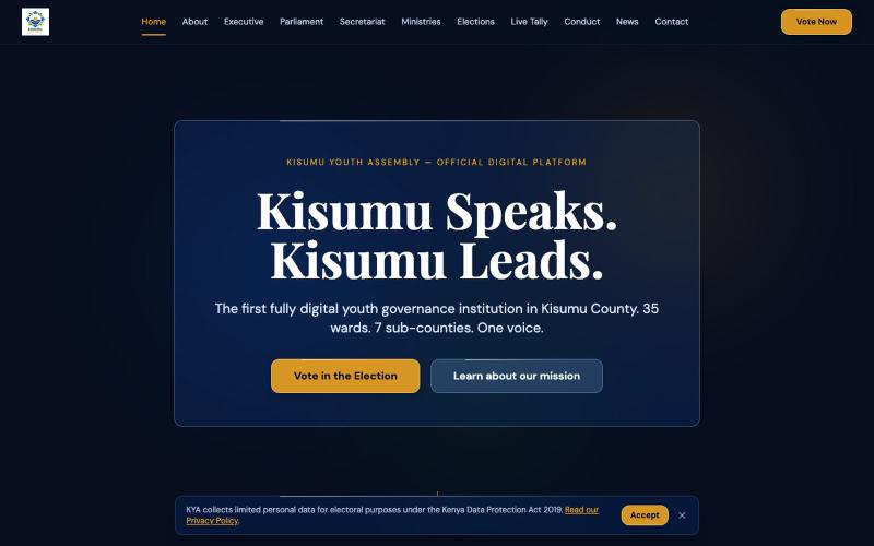 Kisumu Youth Assembly — Digital Youth Governance — screenshot