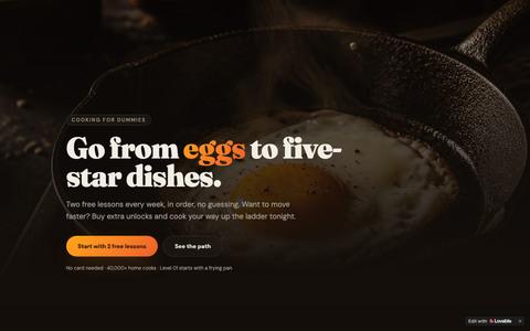 Cooking for Dummies — Noob to Pro, 2 Free Lessons a Week — screenshot