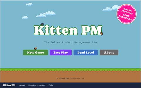 Kitten PM | An interactive product management SIM — screenshot