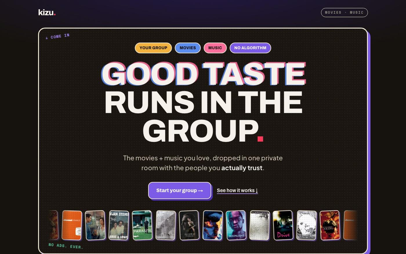 kizu · Good taste runs in the group — screenshot