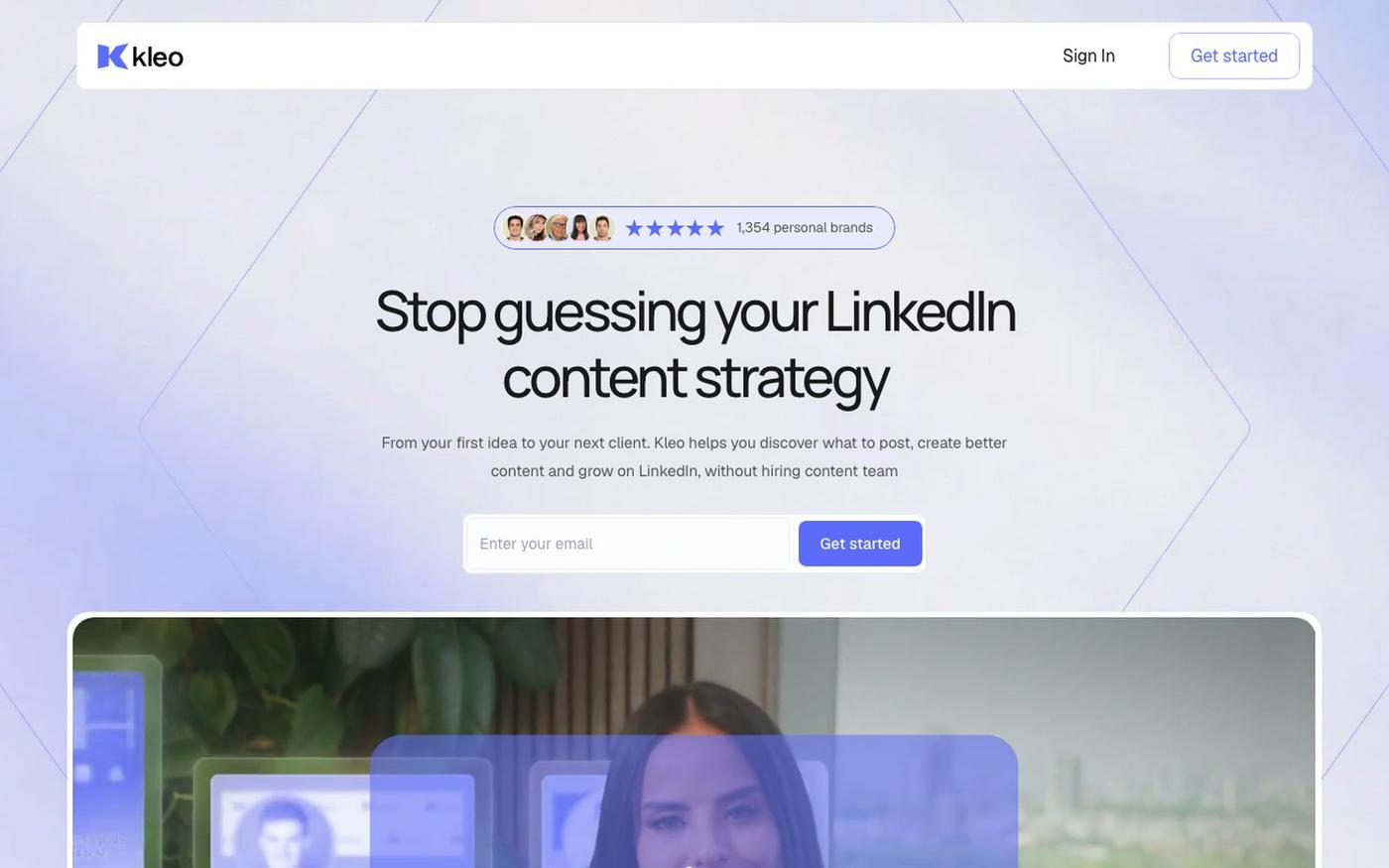Kleo - #1 AI Personal Brand Tool — screenshot