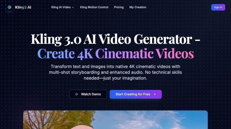 kling3ai-co — screenshot