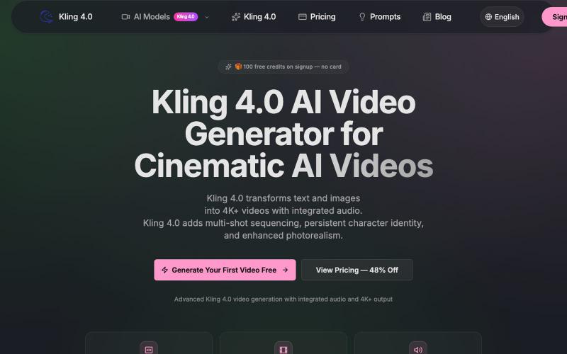 Kling 4.0 AI Video Generator - Create Cinematic AI Videos — screenshot