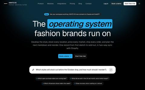 KNKTD OS — The operating system fashion brands run on | KNKTD OS — screenshot