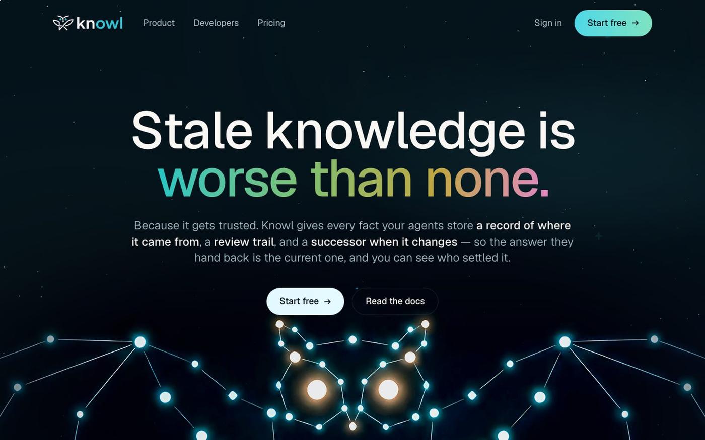 Knowl · persistent memory for AI coding agents — screenshot