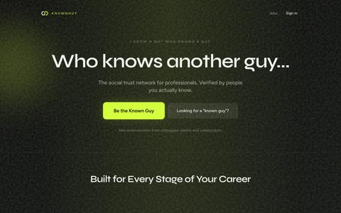 knownguy — I know a guy who knows a guy — screenshot