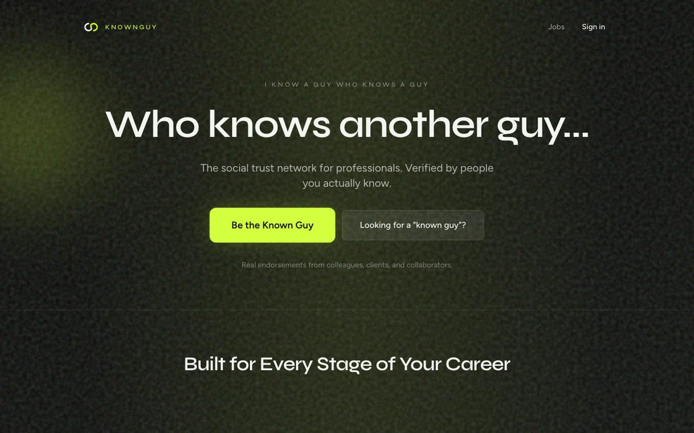 knownguy — I know a guy who knows a guy — screenshot