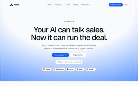 Komo MCP Server — Connect Claude to Your Entire Sales Stack — Komo — screenshot