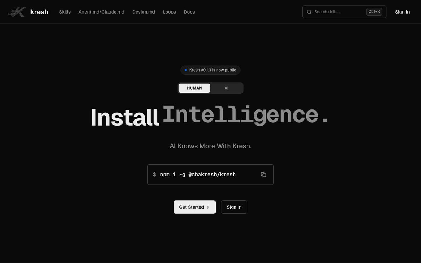 Kresh - Install Intelligence — screenshot