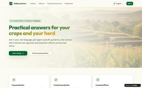 Kulima Solution — Crop & livestock advisor for East Africa — screenshot