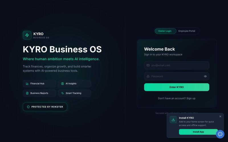 KYRO Business OS — screenshot