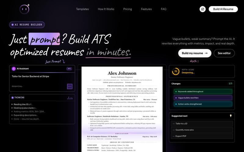 KyroGPT - Professional Resume Builder & ATS Optimizer — screenshot