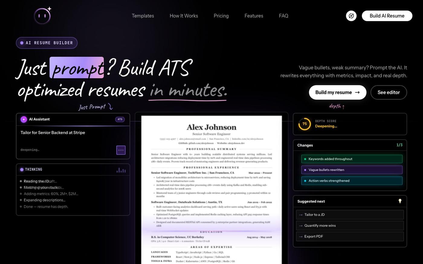 KyroGPT - Professional Resume Builder & ATS Optimizer — screenshot