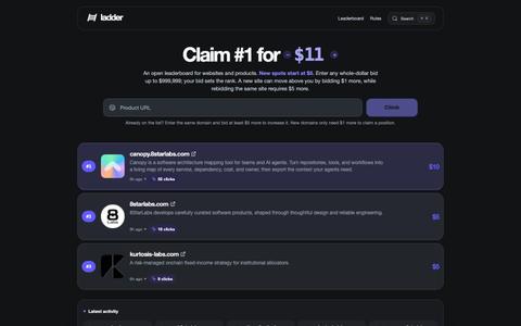 Ladder | A live public board for the internet — screenshot
