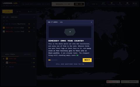 LANDWAR: the world is for sale — screenshot