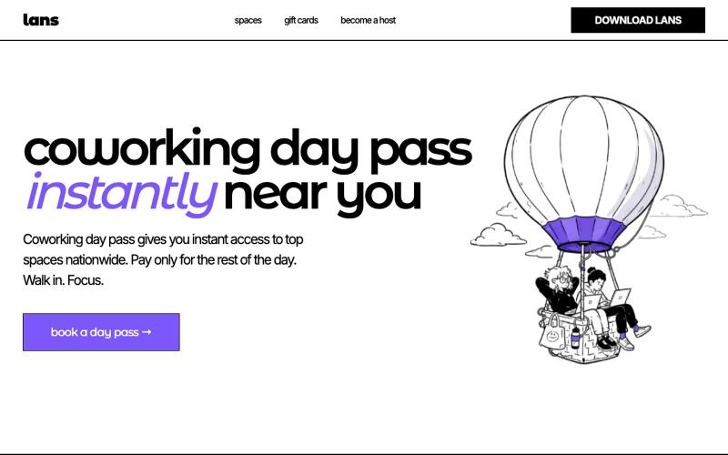 LANS | Coworking Day Pass, Anywhere. Instantly. — screenshot