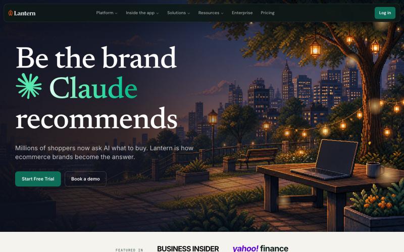 Be the brand AI recommends | Lantern — screenshot