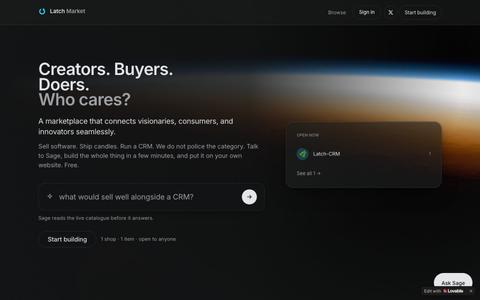 Latch Market — creators, buyers, doers — screenshot