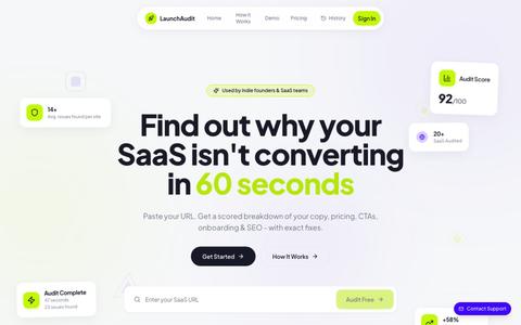 LaunchAudit - AI SaaS Launch Readiness Audit | Ship Faster, Break Less — screenshot