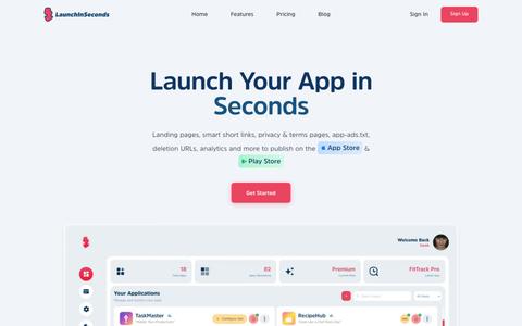 App Landing Pages & Analytics for Serial Apps Launchers | Delete Account URL, ap — screenshot