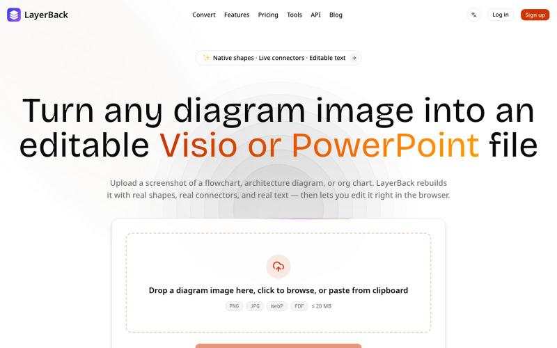 LayerBack - Image to Editable Visio & PowerPoint — screenshot
