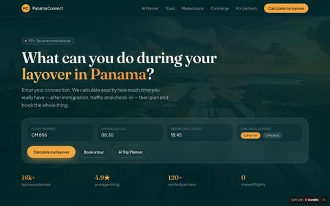 Panama Connect — Layover tours & planner for PTY — screenshot
