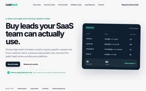 Leadstack — SaaS-ready leads — screenshot