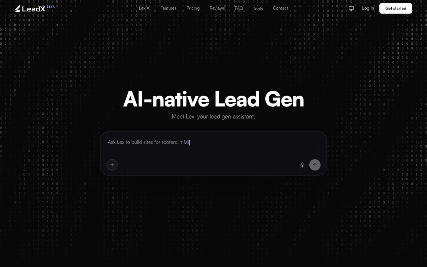 LeadX: AI-Native Lead Gen — screenshot