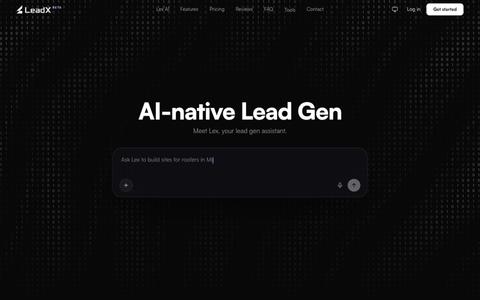 LeadX: AI-Native Lead Gen — screenshot