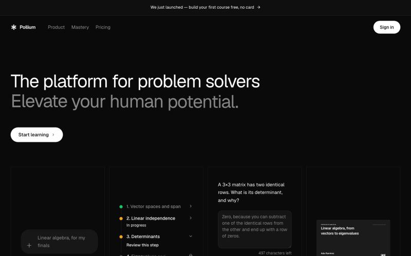Pollium — The platform for problem solvers — screenshot