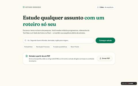 Estudo Dirigido — plano, videoaulas e testes com IA — screenshot