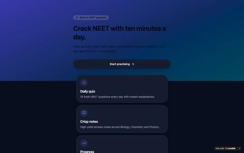 NEETPrep — Daily NEET Quizzes, Notes & Progress — screenshot
