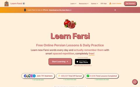 Learn Farsi Online — Free Persian Lessons, Alphabet & Audio — screenshot