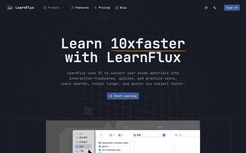 LearnFlux — screenshot