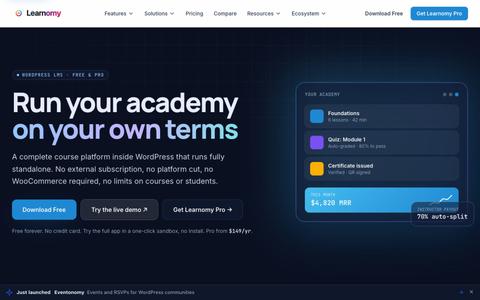 Learnomy - The simplest LMS for WordPress — screenshot