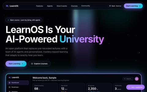 LearnOS — Open-source AI University — screenshot