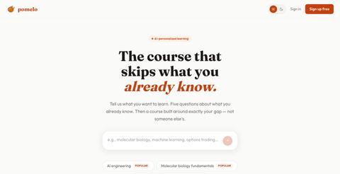 Pomelo — Personalized AI Courses — screenshot