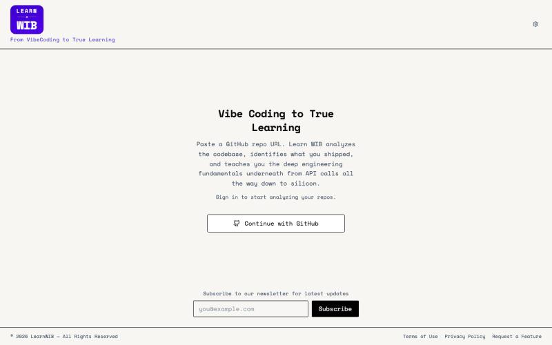 LearnWIB — From VibeCoding to VibeLearning — screenshot