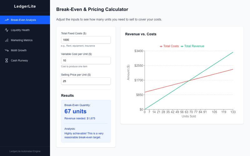 LedgerLite — screenshot