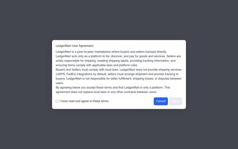 LedgerMart — screenshot