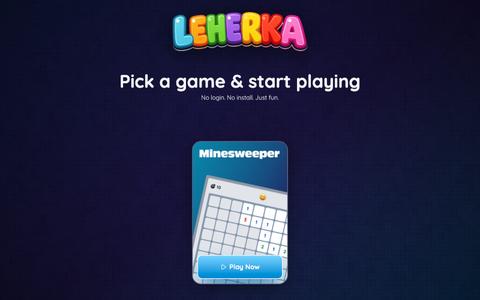 Leherka – Play Free Online Games | Minesweeper, Sudoku & More — screenshot