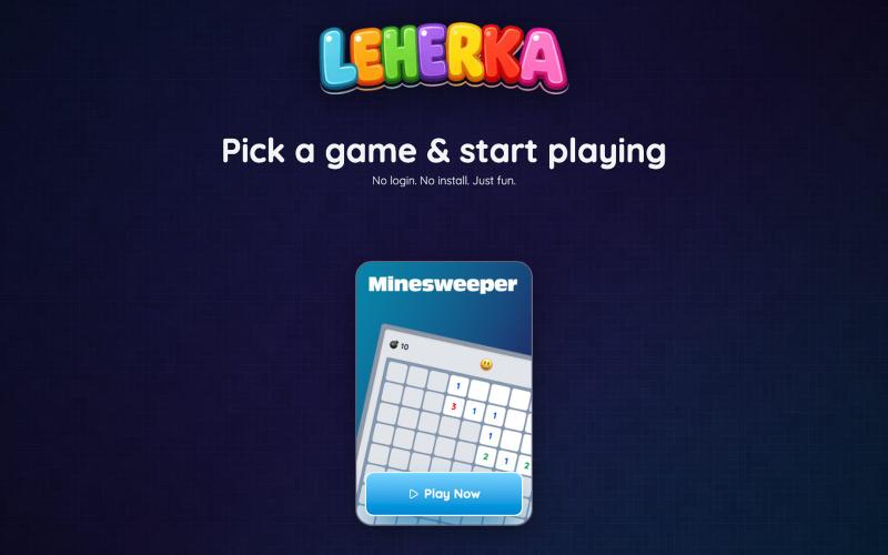 Leherka – Play Free Online Games | Minesweeper, Sudoku & More — screenshot