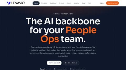 Lenavio — AI-Native HR Platform for Growing Teams — screenshot