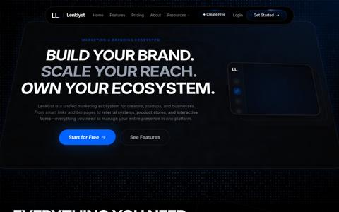 Lenklyst — All-in-One Marketing Ecosystem — screenshot