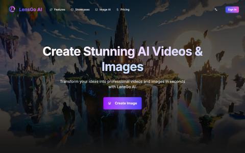 LensGo AI: AI Video & Image Generator | Text to Anime Art — screenshot