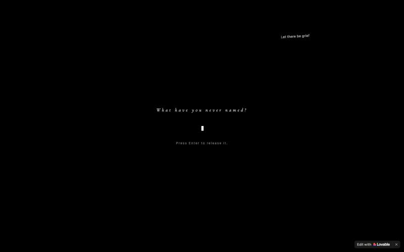 What have you never named? — screenshot