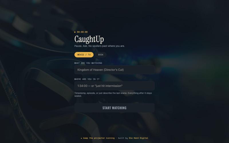 CaughtUp — screenshot