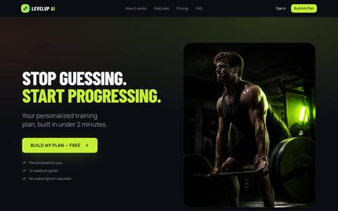 LEVELUP AI — Stop guessing. Start progressing. — screenshot