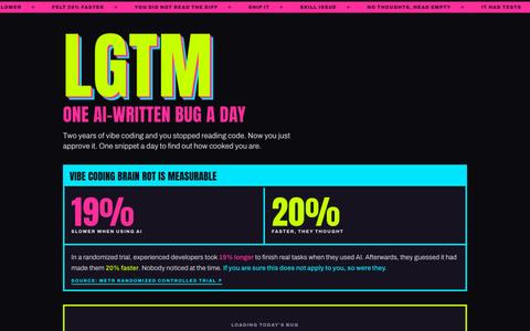 LGTM: Vibe Coding Brain Rot Test — screenshot