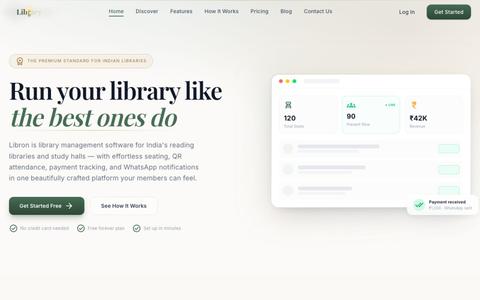 Library Management Software for Indian Reading Libraries — screenshot